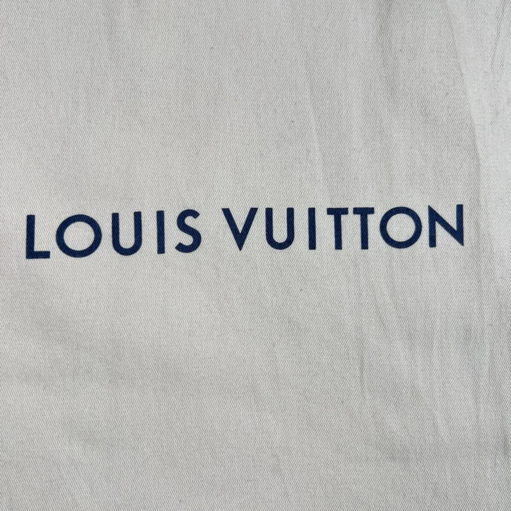 Louis Vuitton Original Drawstring Dust Bag 12x18.5 Cream Blue Luxury Storage Bag
